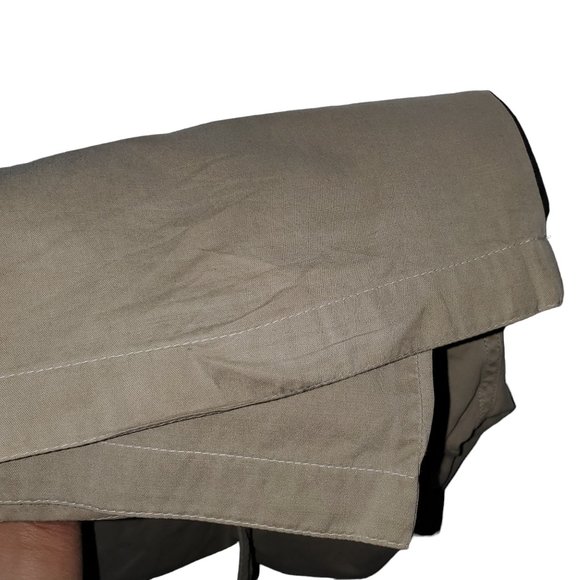 Retro Y2K Guess Jeans Cargo Pants Womens 32 Khaki Flare-Leg Baggy Drawstring - Picture 6 of 10